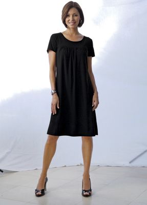 Solid Babydoll Dress A