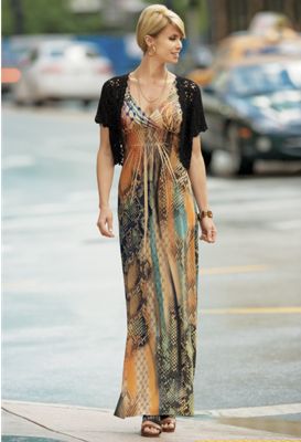 snakeskins maxi dress