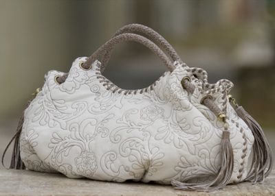 Embroidered Tassel Hobo