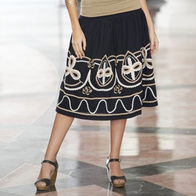 embroidered skirt