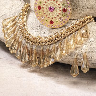 Champagne Necklace and Earrings Set