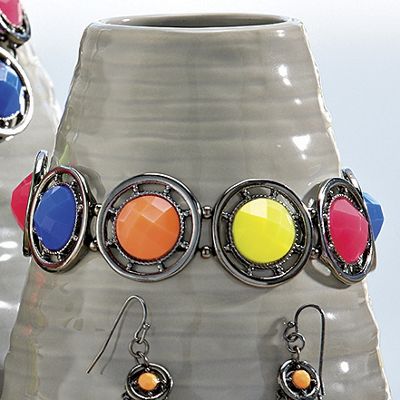 neon gunmetal bracelet