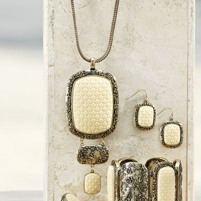 quilted pendant