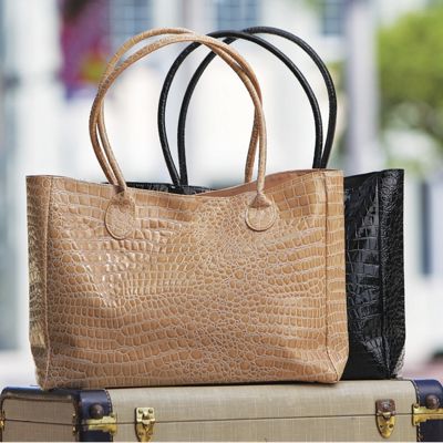 classic croco tote