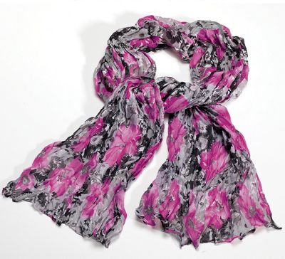 sheer crinkle rose scarf