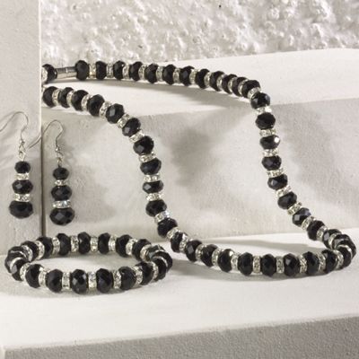 Black And Clear Crystal Jewelry