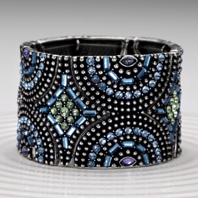 oval blue crystal bracelet