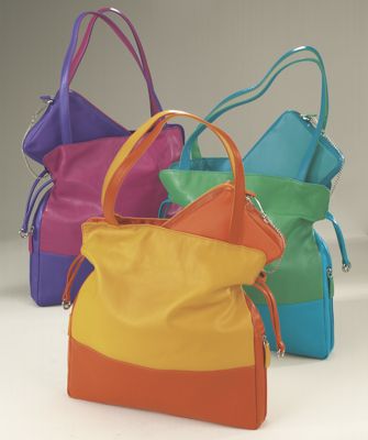 drawstring colorblock bag