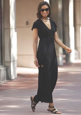 crochet back maxi dress