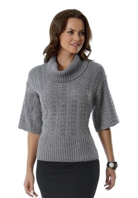 Sweater Pointelle Elbow Sleeve