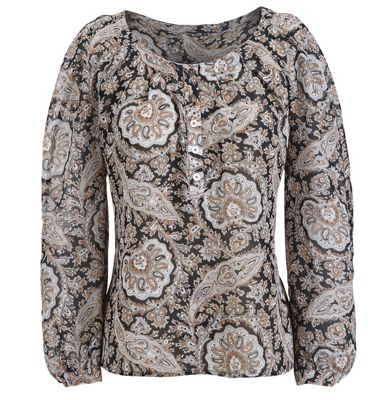 Paisley Pleat Blouse 1