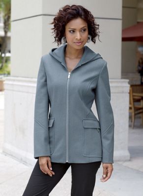Jacket Hooded  Wool Blend