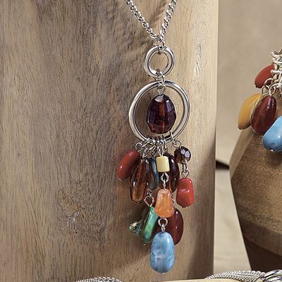 Southwest Nugget Long Pendant