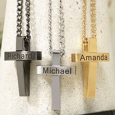 Personalized Cross Pendant