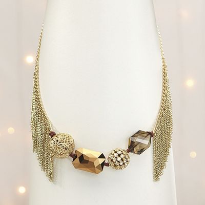 Charm And Fringe Necklace