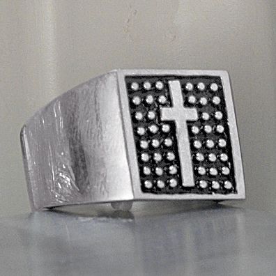 Stainless Steel Cross Ring