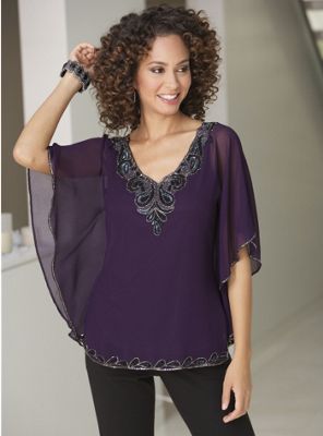 Beaded Cape Top 1
