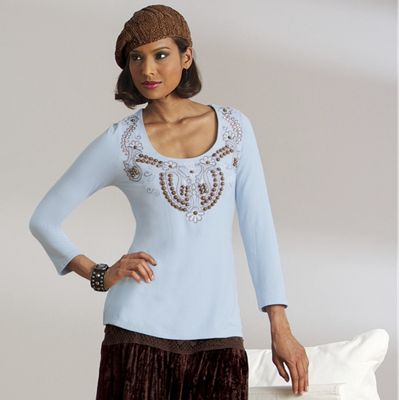 Beaded Rayon Top 1