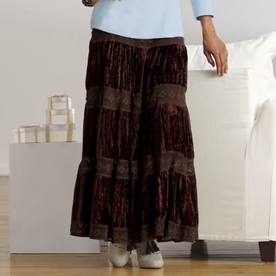 Velvet Tiered Skirt 1