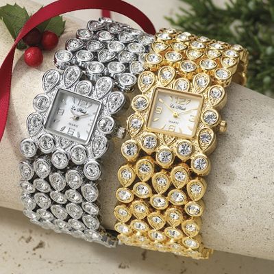 Rhinestone Bracelet Watch 1