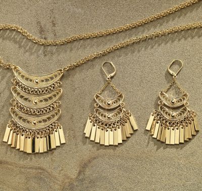 Chandelier Pendant and Earrings 1
