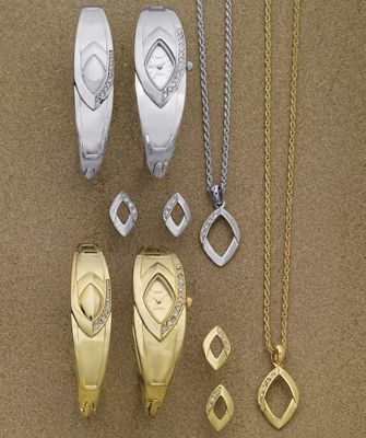 Crystal Watch And Jewelry Set