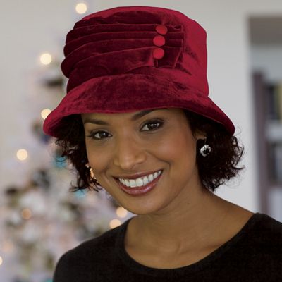 Pleated Velvet Hat