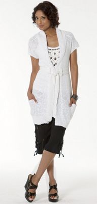 Uptown Downtown Embellished Tank Light Sweater Vest and Silk Crop Pant