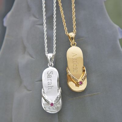 Personalized Flip Flop Pendant