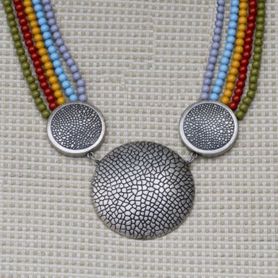 Multi Strand Medallion Necklace