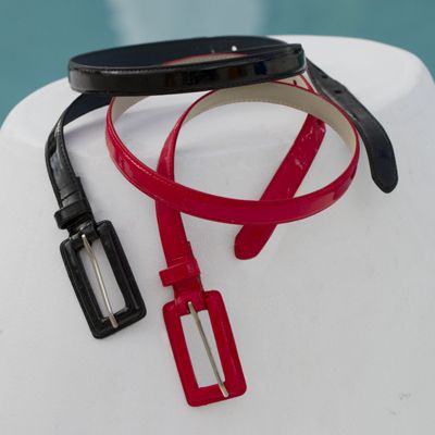 Skinny Patent Belt