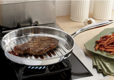 GinnyS Brand Stainless Steel Grill Pan 11
