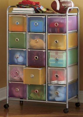 15 Drawer Colorful Storage Cart