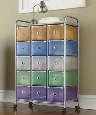 15 Drawer Colorful Storage Cart