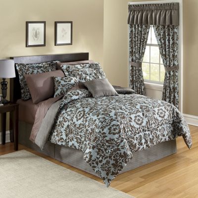 4 pc comforter set pillow valance panel pair 1