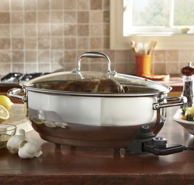 Bandeja ovalada de acero inoxidable, 8 qt