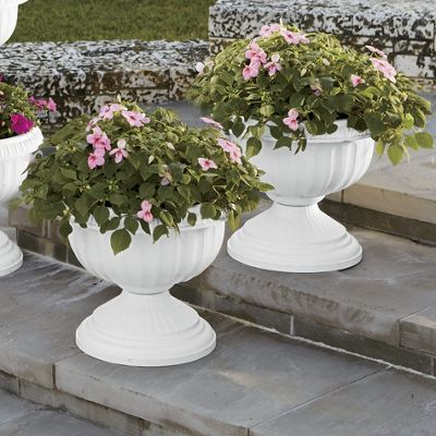 set of two plastic urns