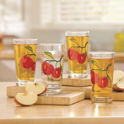 Glasses Apple Set Of 4