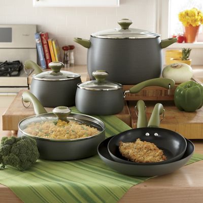 Paula Deen Hard Anodized Nonstick Cookware 10 Pc Set