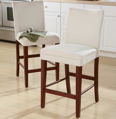 Chairs Microfiber Counter Height Set Of 2