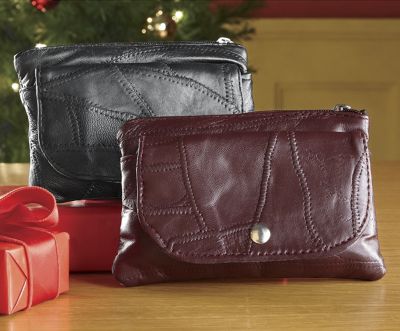 Set Of 2 English Leather Clutch Wallets