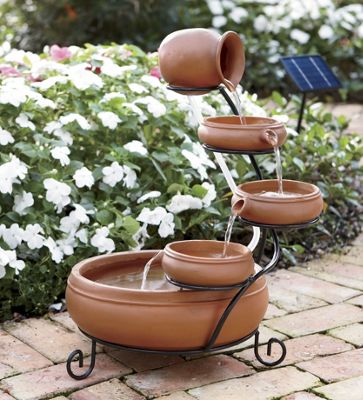 cascading solar fountain