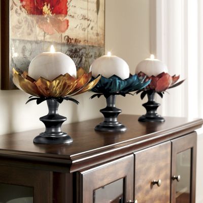 Lotus Candleholders Set Of 3