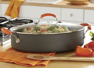Rachael Ray Hard Anodized Oval Saute Pan 5 Qt Orange