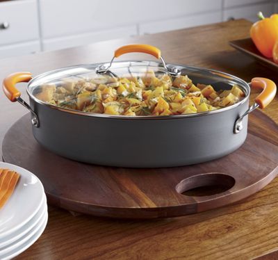 Rachael Ray Hard Anodized Oval Saute Pan 5 Qt Orange