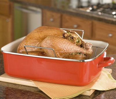Rachael Ray Red Roaster With Rack