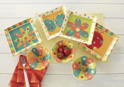 spring brights set of 4 plates