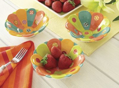 spring brights set of 3 little bowls