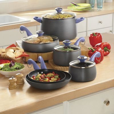 paula deen 10 pc hard anodized nonstick cookware set 1