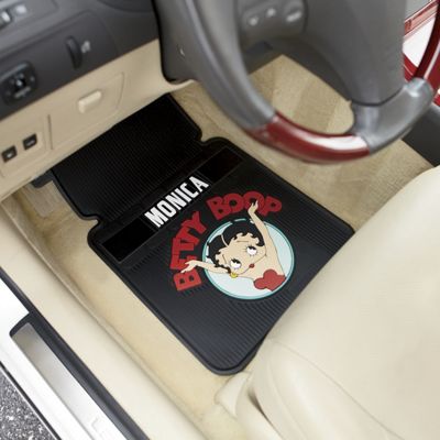 set of two personalized character car mats